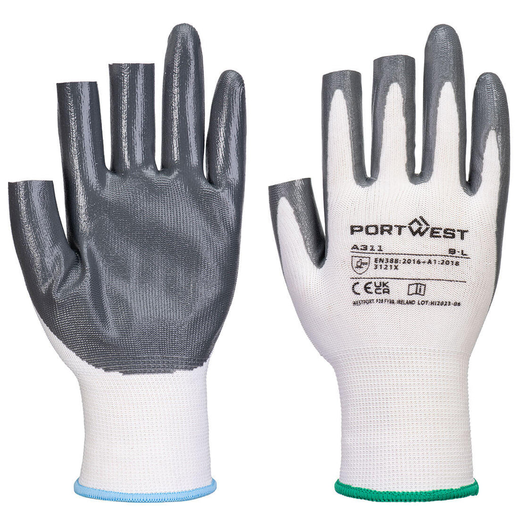 Portwest Grip 13 Nitril 3 Vingerloze handschoen (Pk12)
