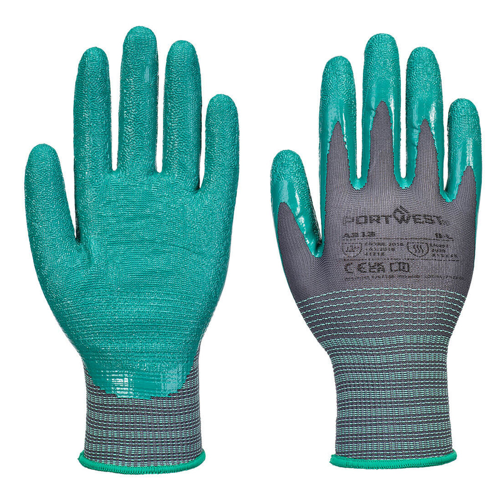 Portwest Grip 15 nitril gekreukelde handschoen (Pk12)