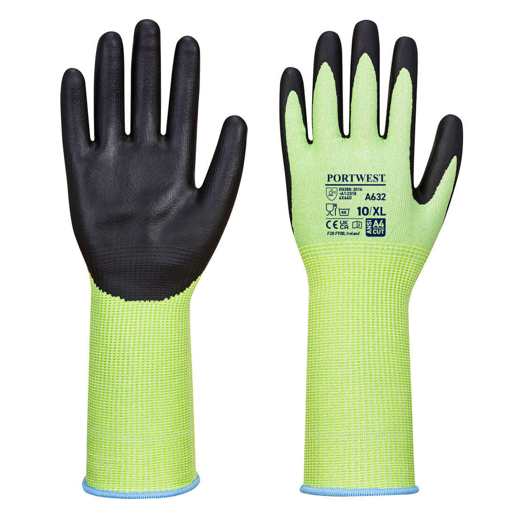 Portwest Green Cut Handschoen Lange Manchet