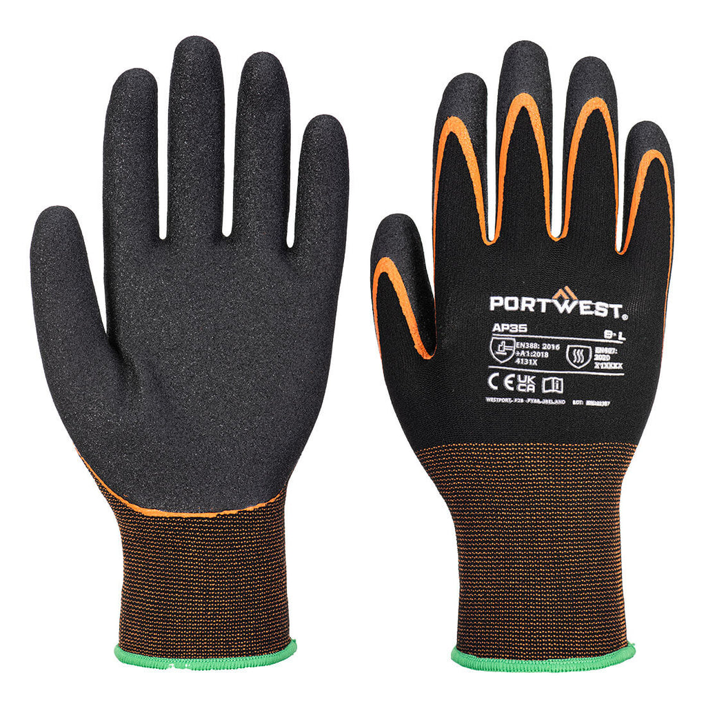 Portwest Grip 15 Nitril Dubbele Palm Handschoen