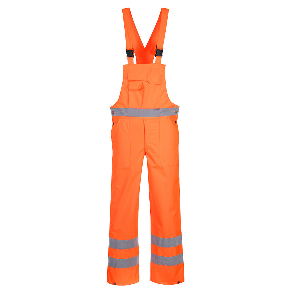 Portwest Hi-Vis ademende regenbroek met bretels