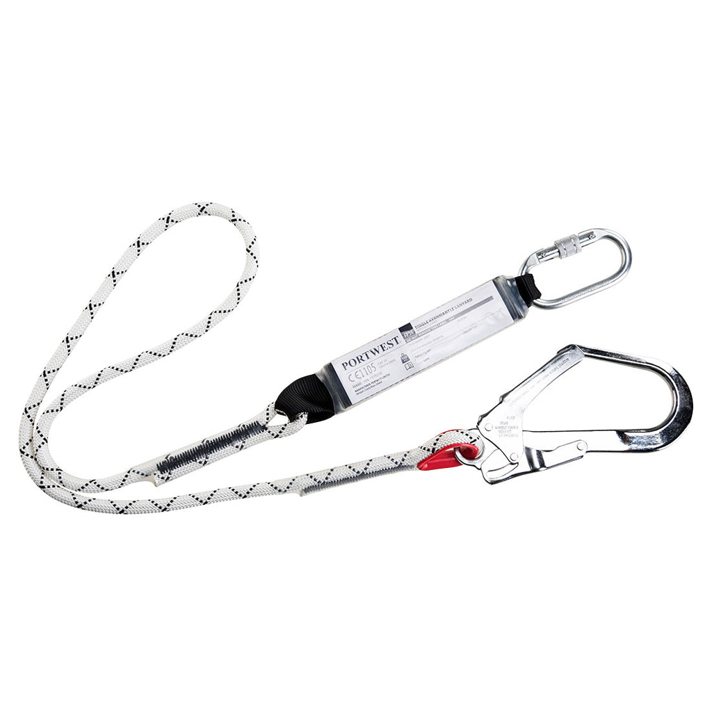 Longe Portwest Kernmantle simple 1,8 m avec amortisseur