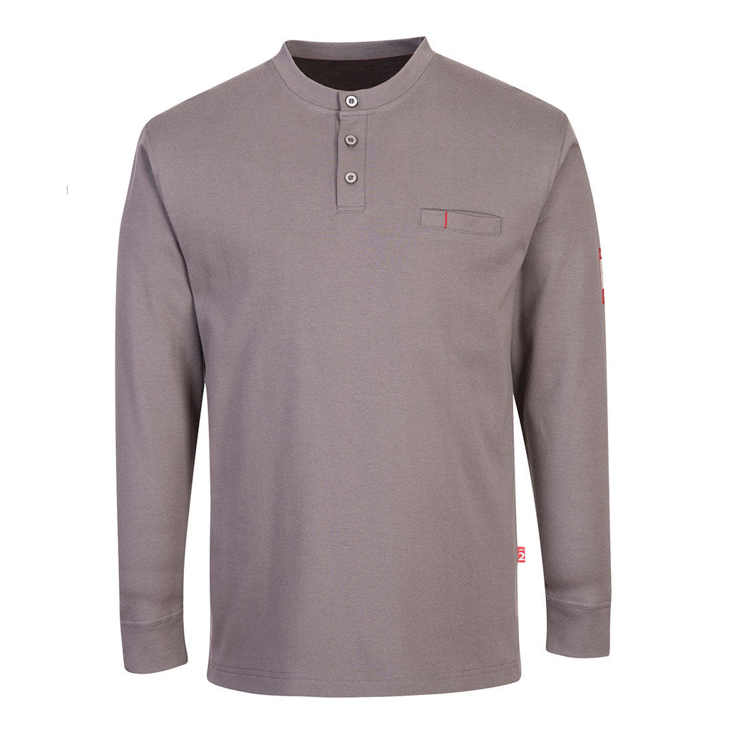 Portwest Bizflame Knit Antistatic FR Henley Tshirt