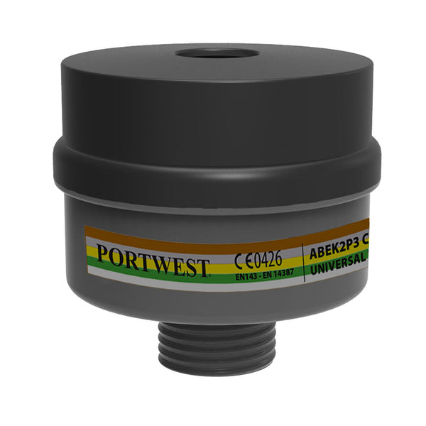 Portwest ABEK2P3 Combination Filter Universal Thread (Pk4)