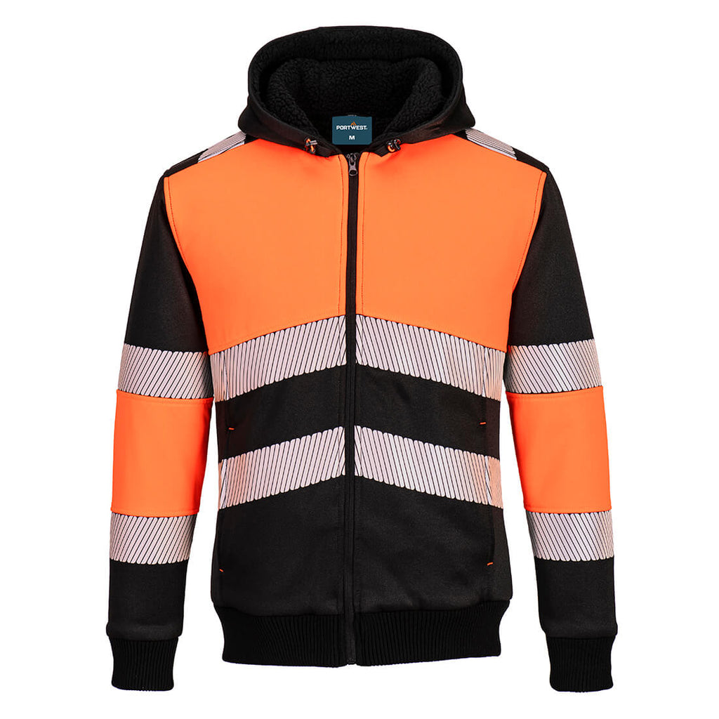 Sweat à capuche d'hiver zippé de classe 1 Portwest PW3