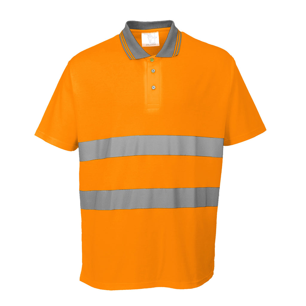 Portwest Hi-Vis katoenen comfortpoloshirt S/S