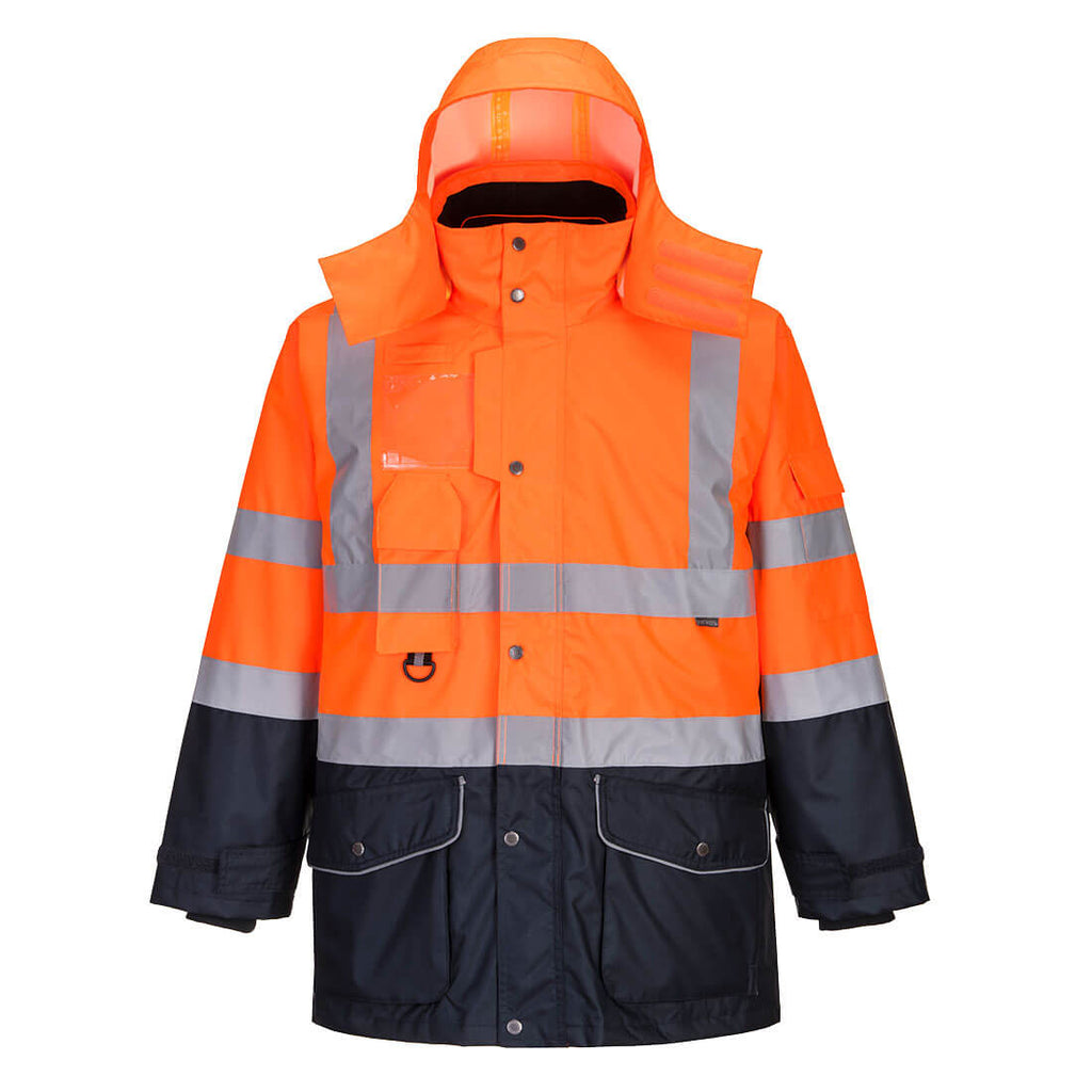 Portwest Hi-Vis ademend 7-in-1 contrast verkeersjack