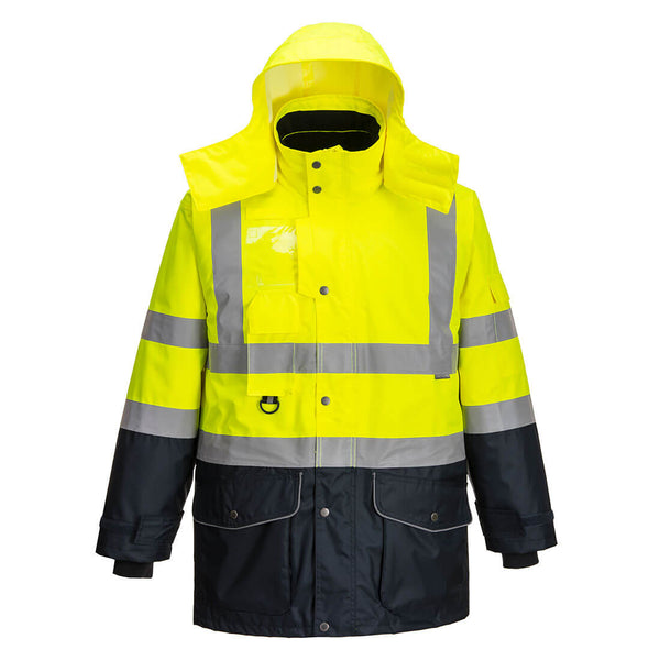 Portwest Hi-Vis ademend 7-in-1 contrast verkeersjack